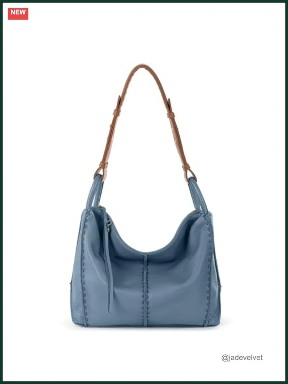 Large Hobo Purse with Zipper Pocket - Premium Cowhide Leather Handbag for