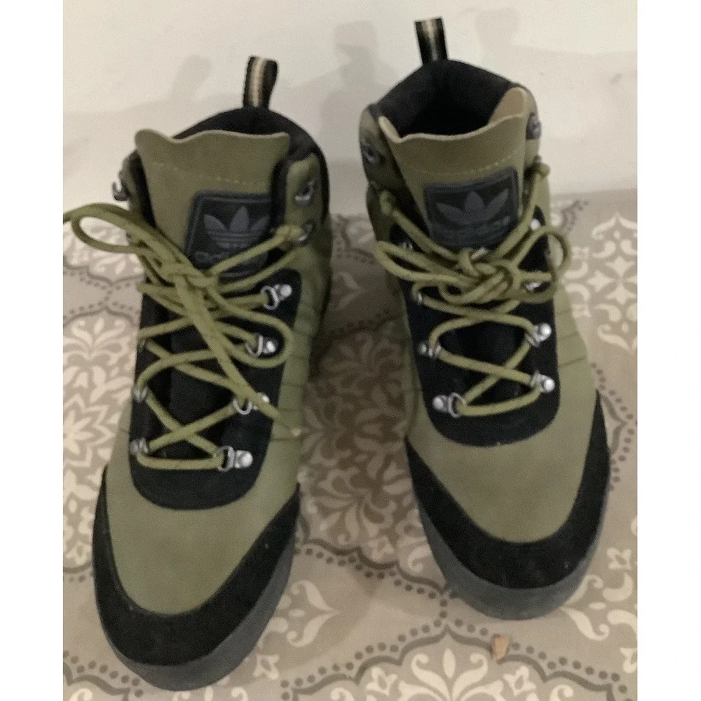 Adidas Men's Blauvelt Jake 2.0 Olive Cargo Green Leather Lace Up Boots Size 8.5