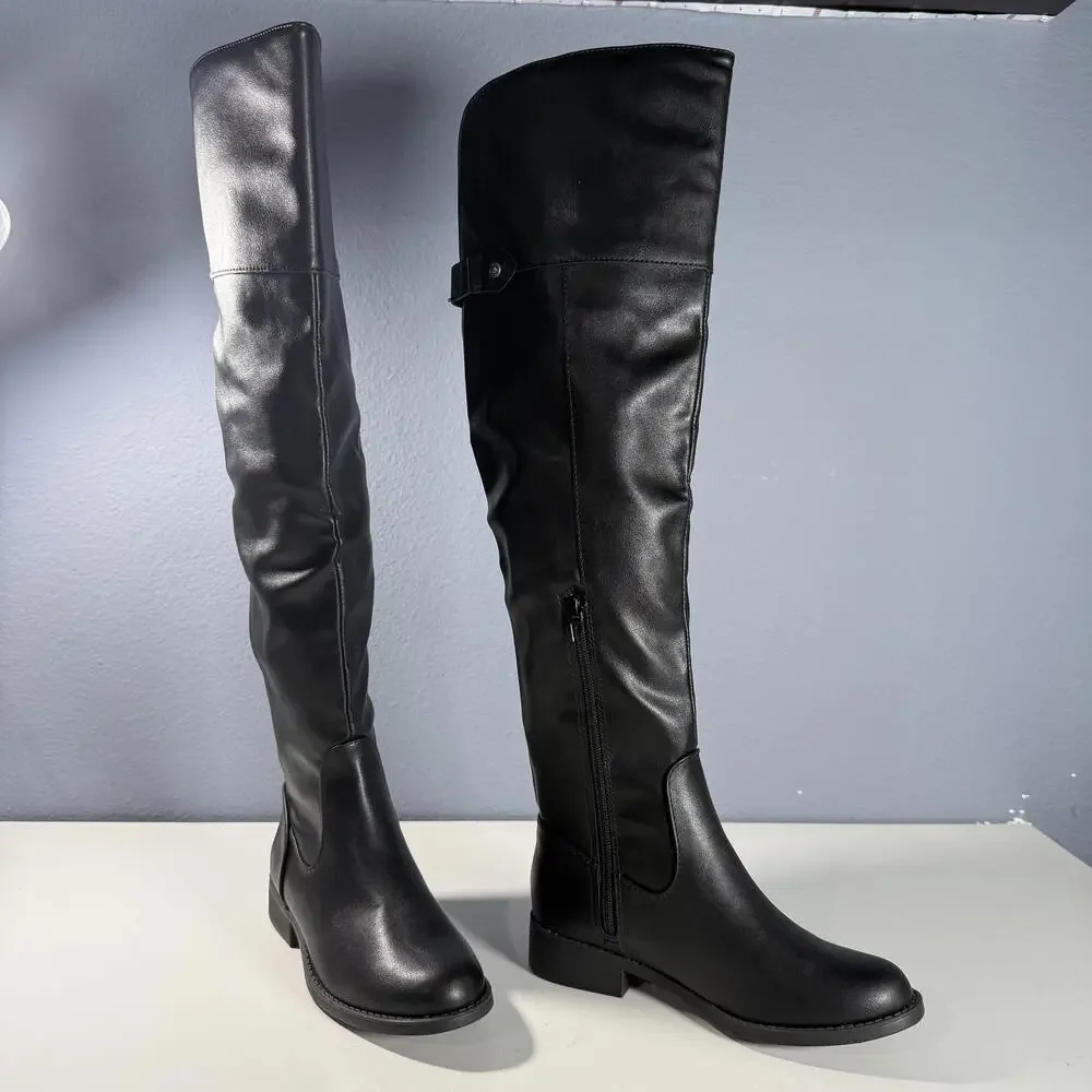 Sun + Stone Black Women's‎ Knee-High Boots Size 5