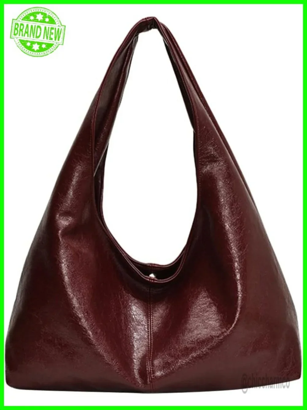 Large Slouchy Hobo Tote Faux Leather Shoulder Bag Work Tote