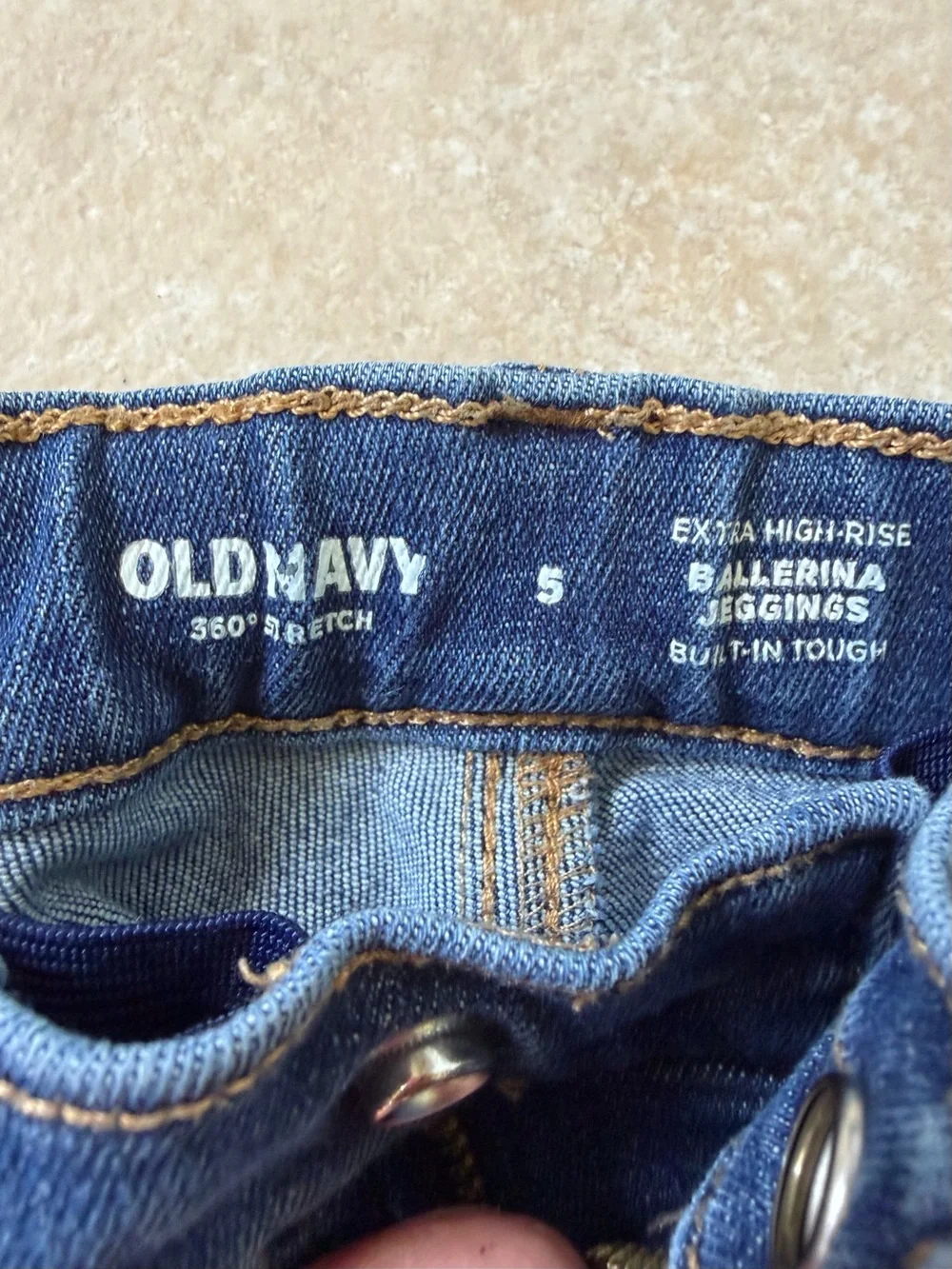 Old Navy raw waistband