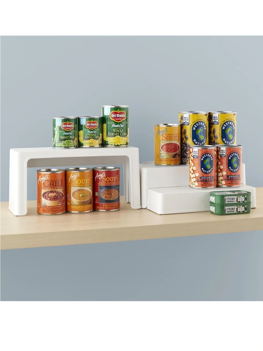 YouCopia 2 Set of 3-Tier Expandable Cabinet Organizer Shelf Adjustable Kitchen