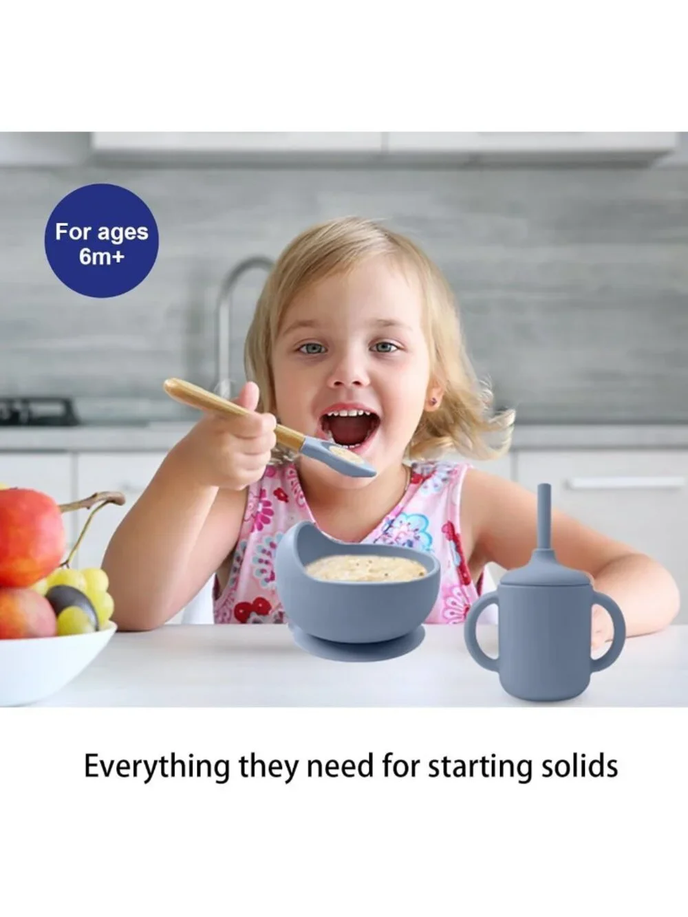 14-Piece Silicone Baby Feeding Set | Baby Led Weaning Utensils & Supplies