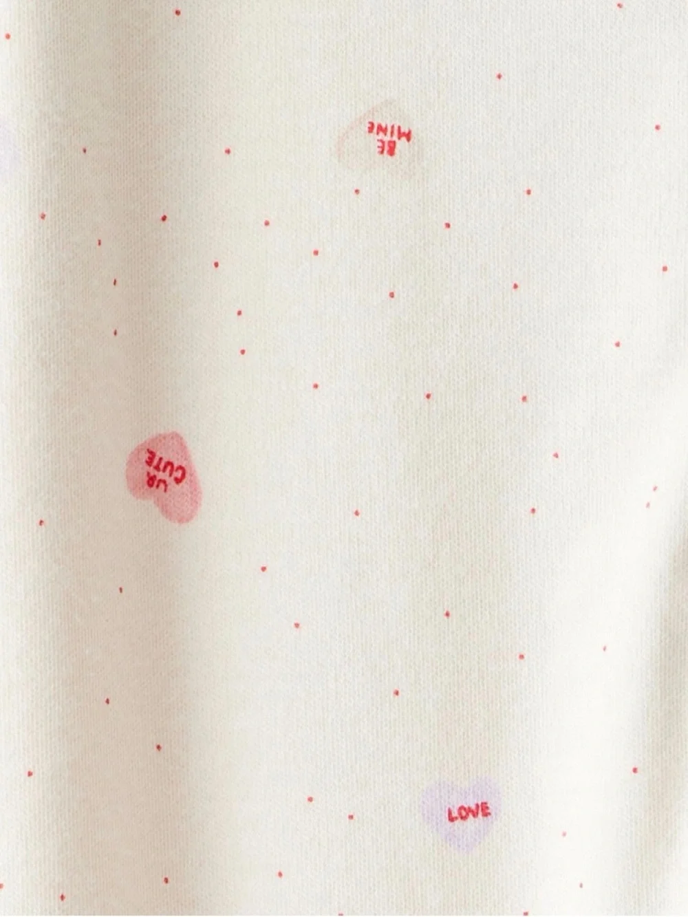 Baby Girl Valentine’s Day Candy Heart Sleep & Play PJ’s size 6 months