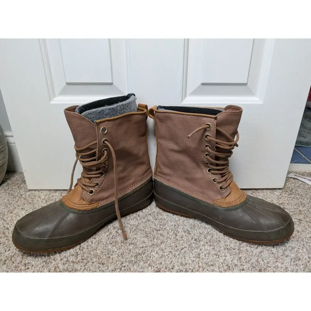 SOREL Mens Duck winter/waterproof boots, Mens 10.5; Removable liners;  WARM