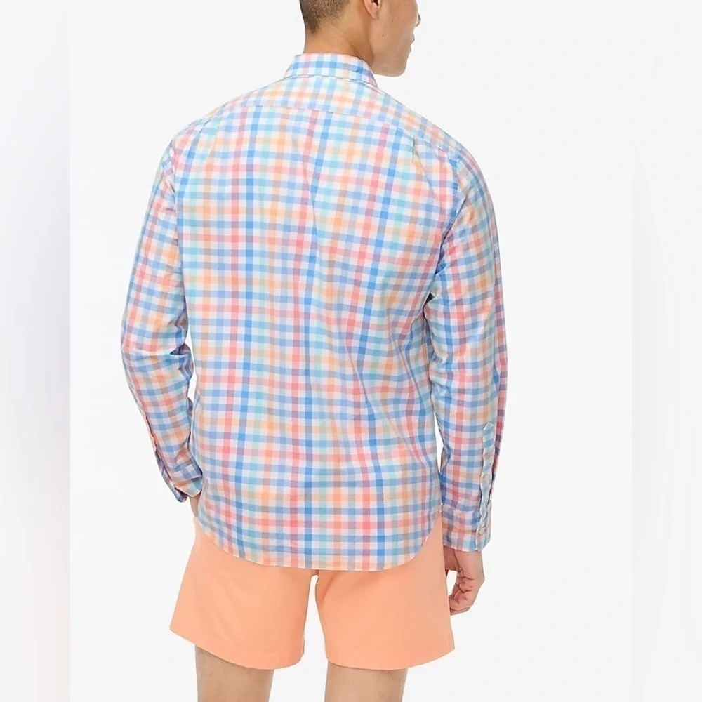 J Crew Slim gingham flex casual shirt Item BP987
