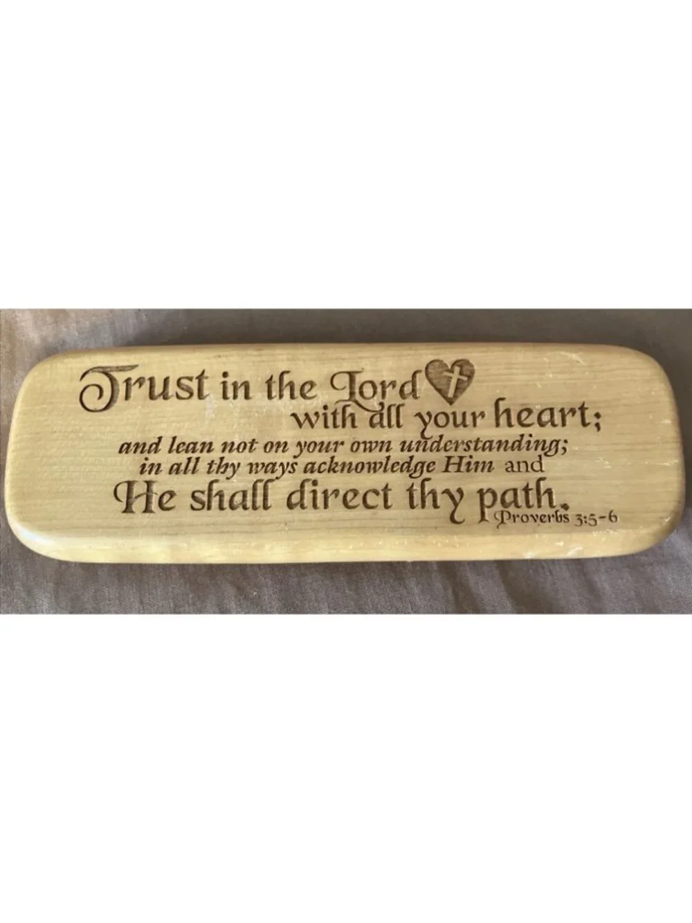 Set Of 2 Pen Holders Wood Crafted Hinged Case Religious Themed With 1 Wooden Pen