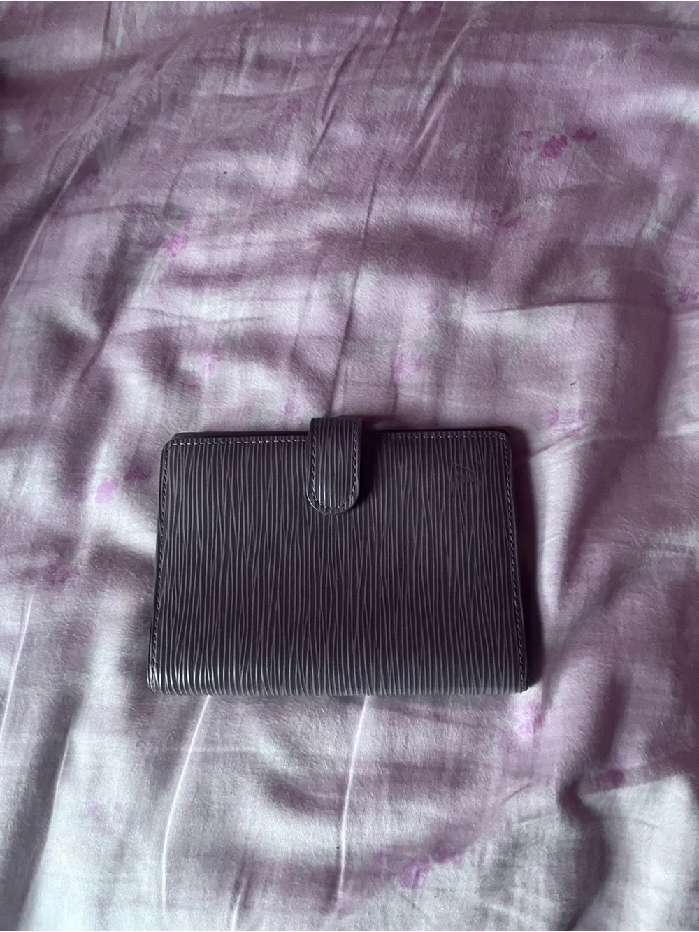 Louis Vuitton Black Textured Epi Leather Snap Wallet