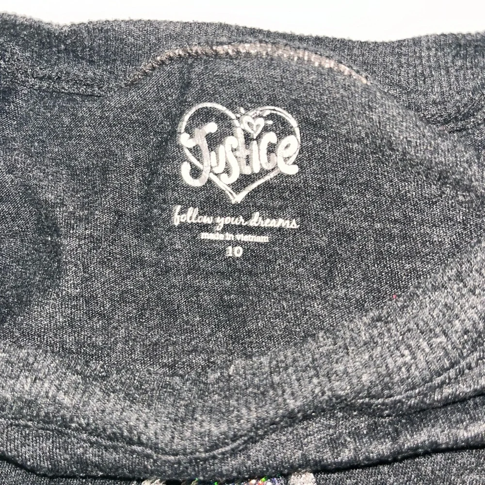 💜 Justice Sequins Sparkly Graphic Shirt
