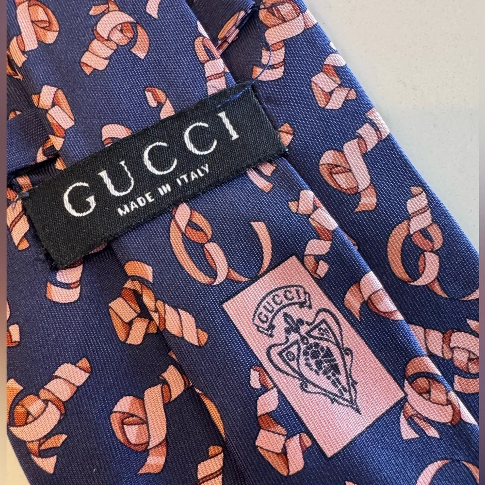 Gucci navy silk