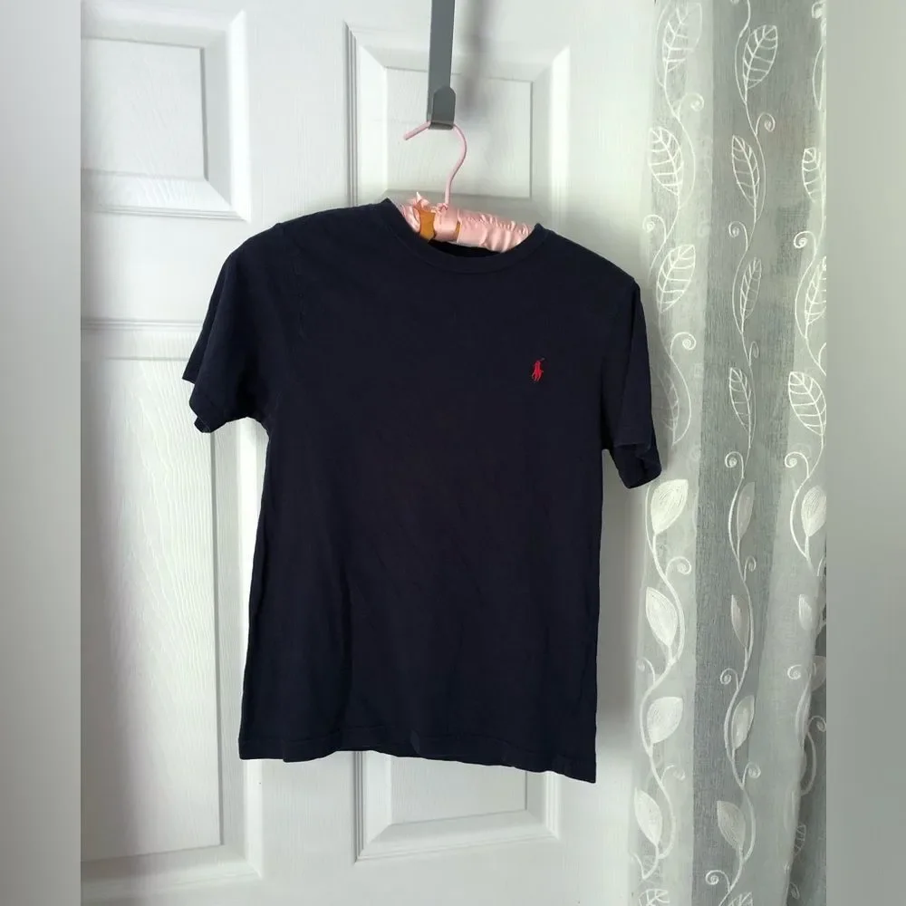 Polo Ralph Lauren kids dark navy Short Sleeve Tee  boy sz M (10-12) cotton