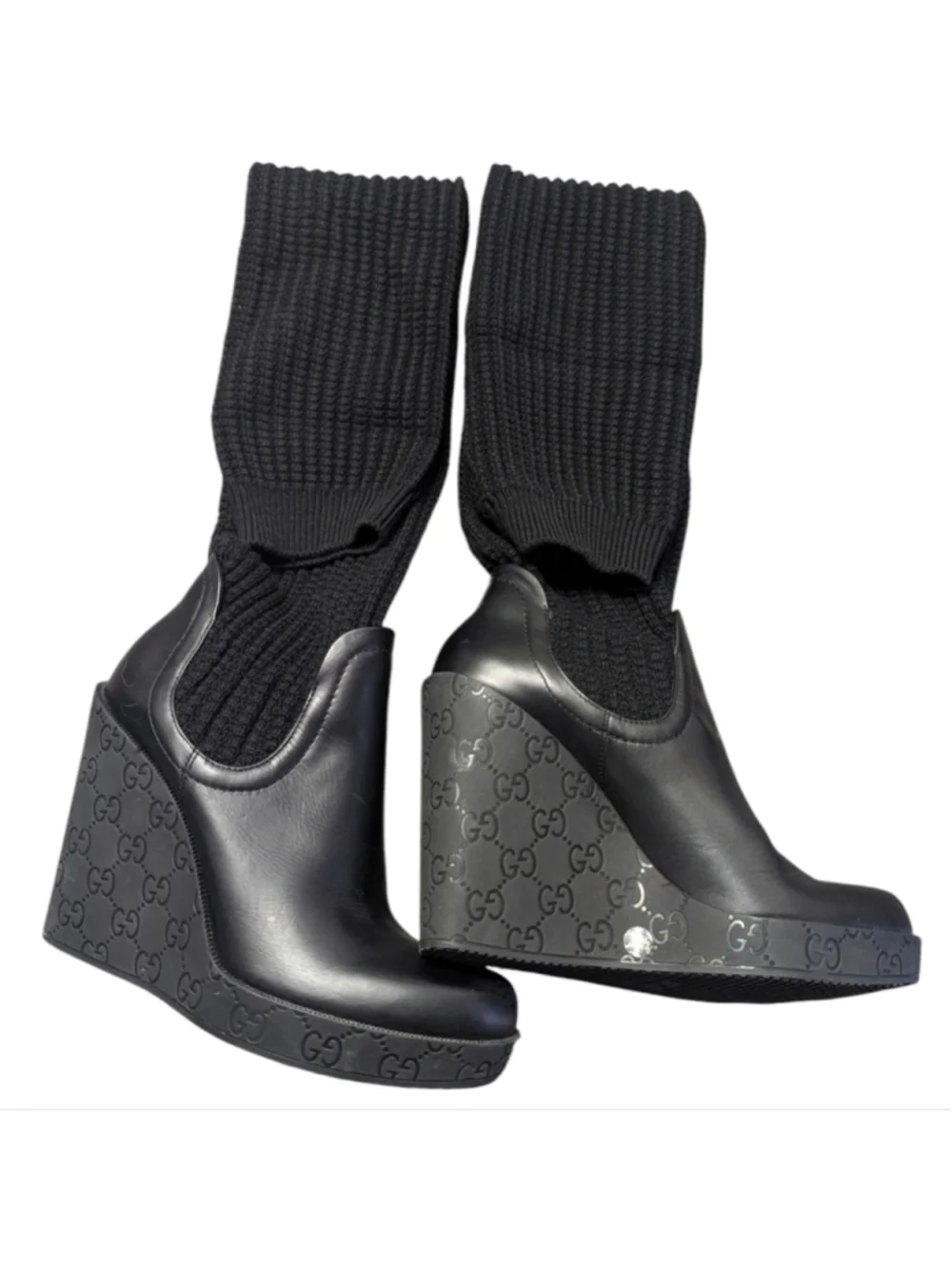Gucci leather wool