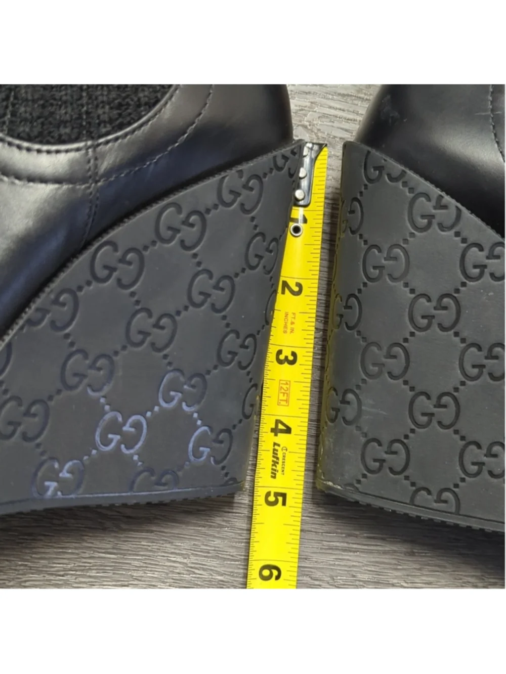 Gucci leather wool