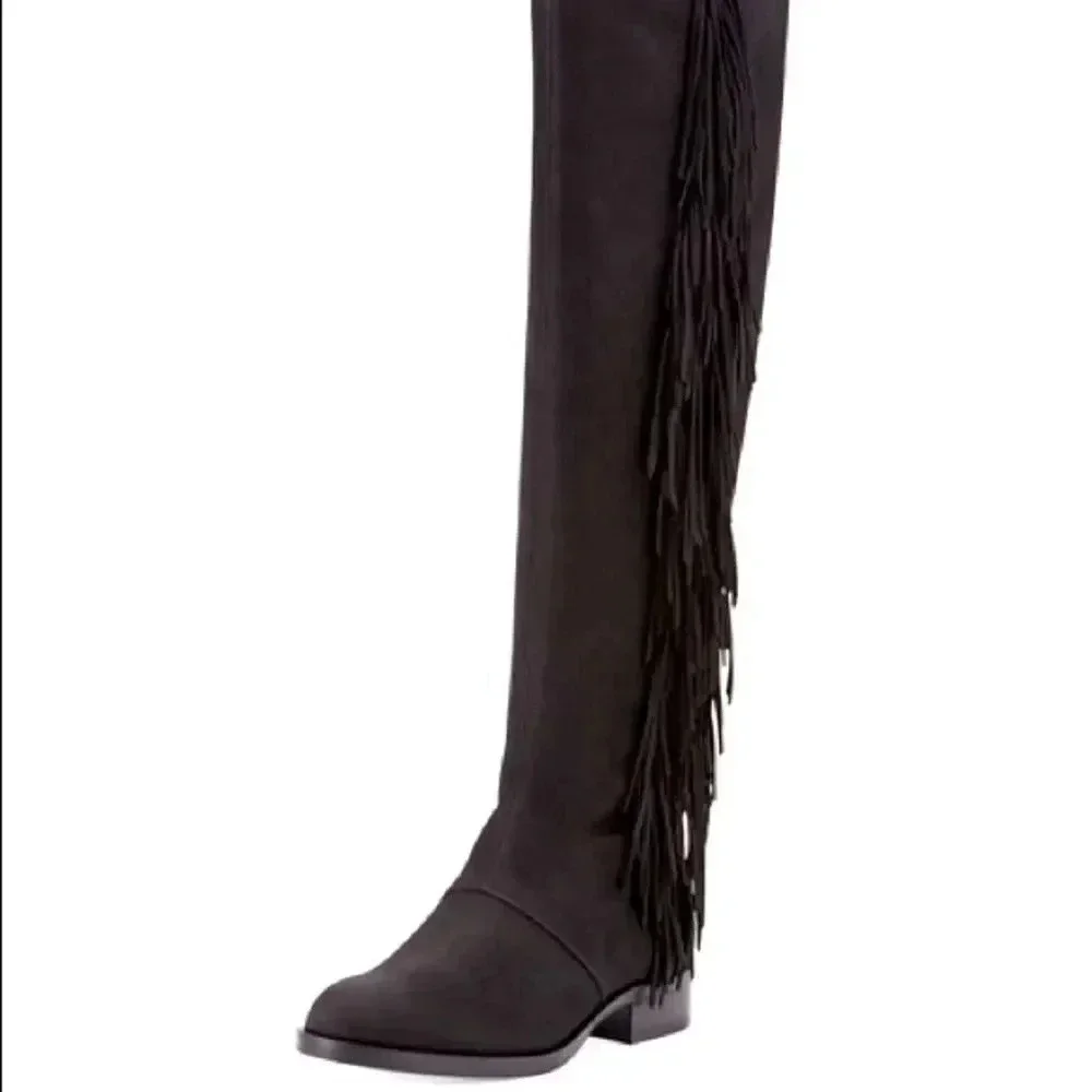 NWOT Sam Edelman Josephine Leather Fringe Boots