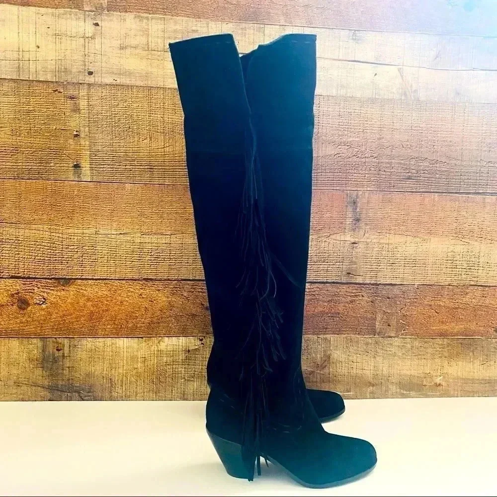 NWOT Sam Edelman Josephine Leather Fringe Boots
