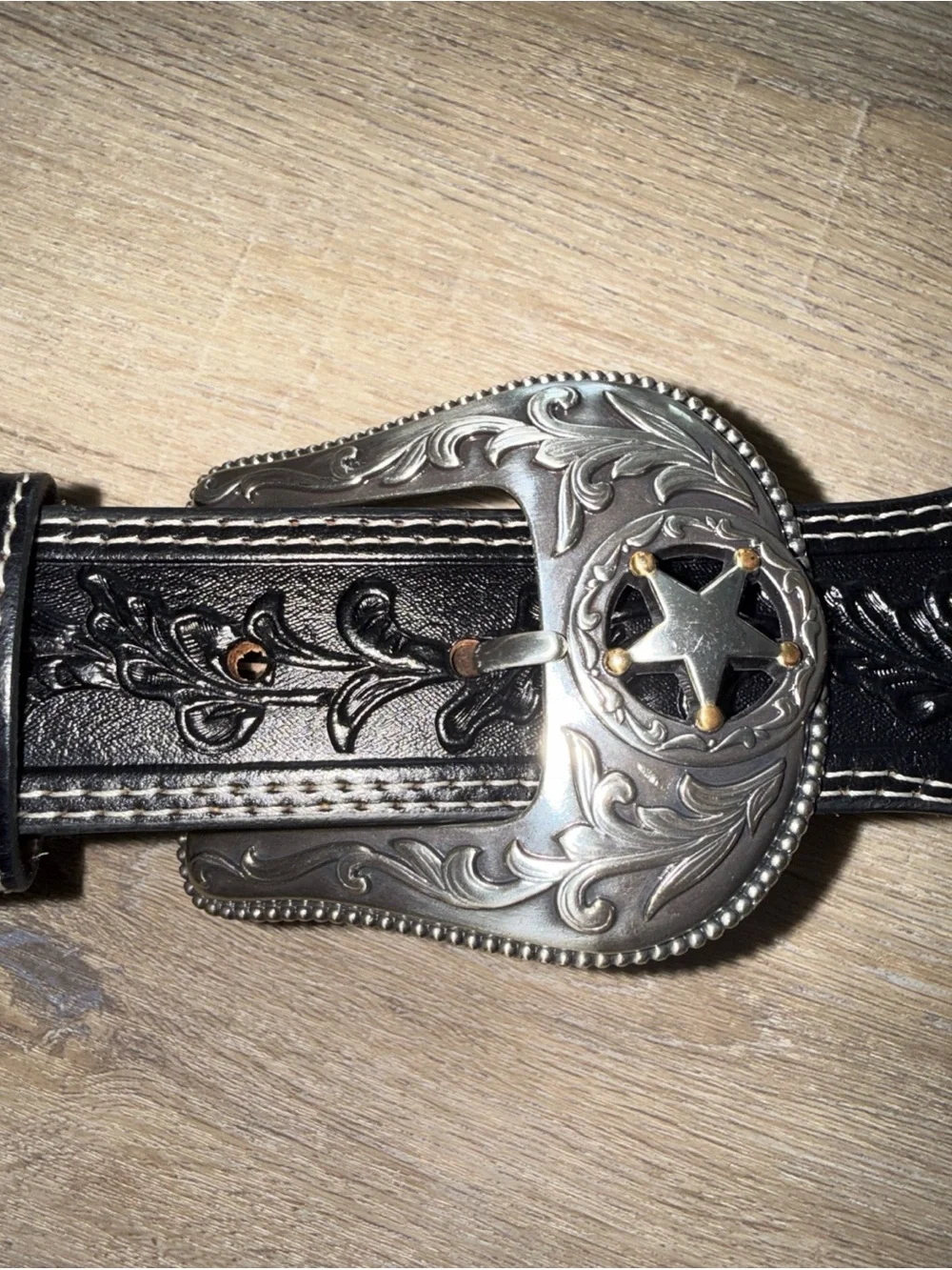 Justin Boots decorative tooled