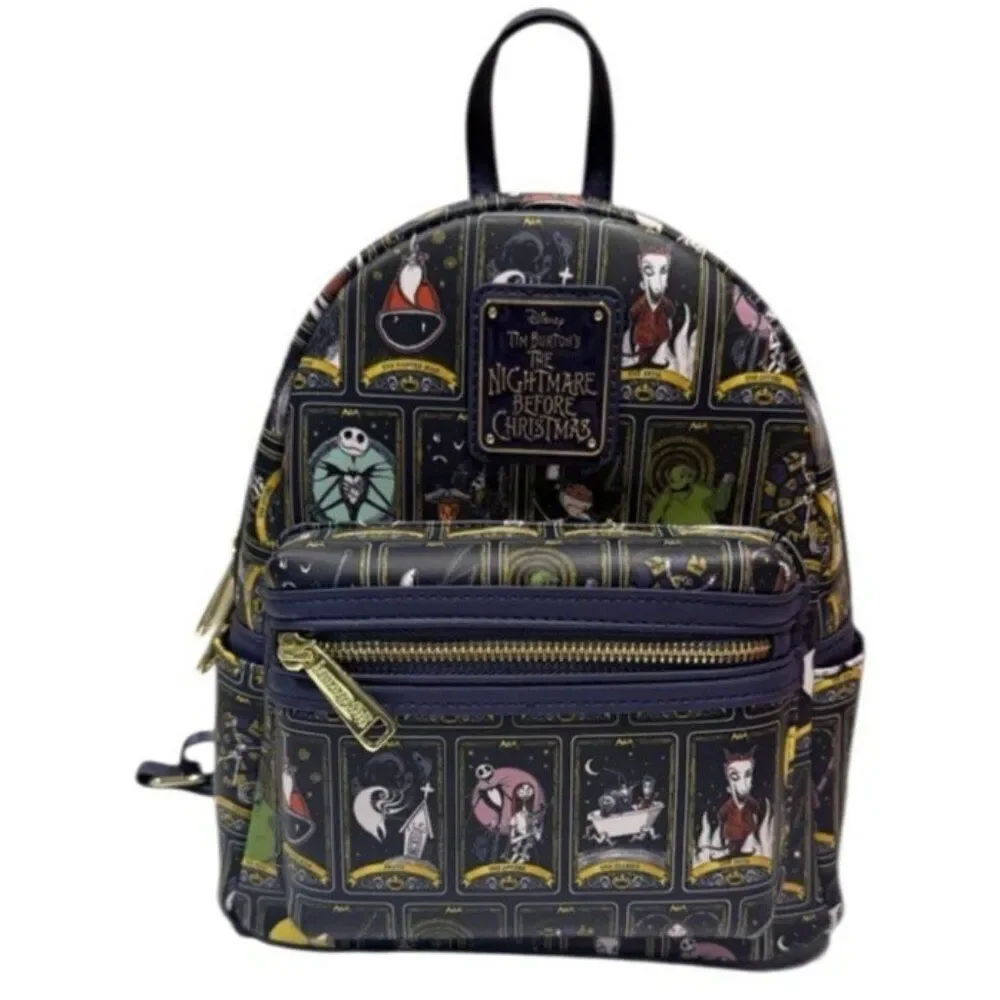 Loungefly Disney Nightmare Before Christmas Tarot Mini Backpack All Over Print