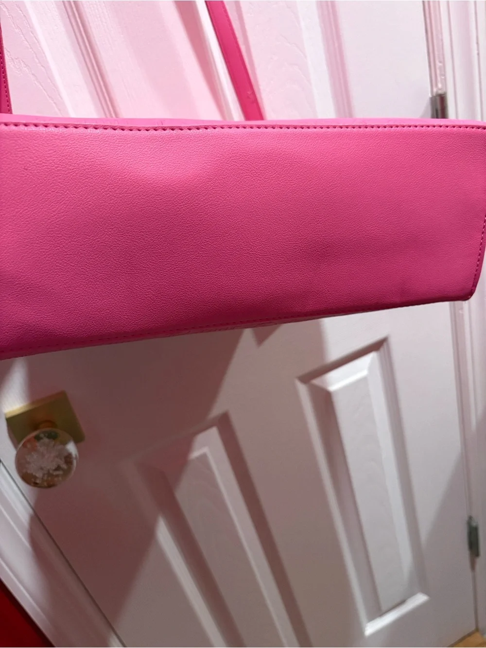BNWT JUICY COUTURE Pink White Billboard Satchel Tote with Crossbody Strap