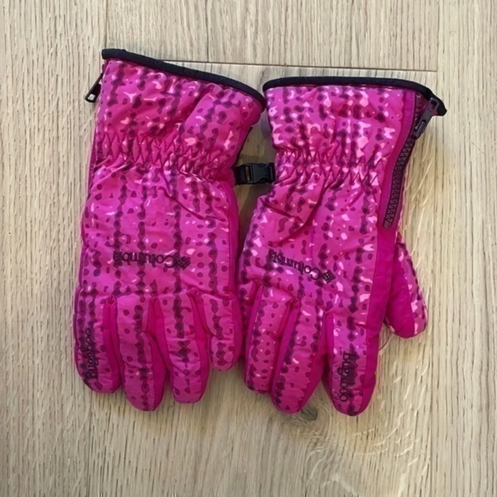 Columbia Kids Youth Large Bugaboo Omni-Tech Pink Waterproof Ski Gloves