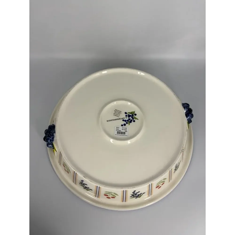 Anthropologie Lou Rota Stoneware Pie Dish Remikens Butter Dish Spoon Rest Set