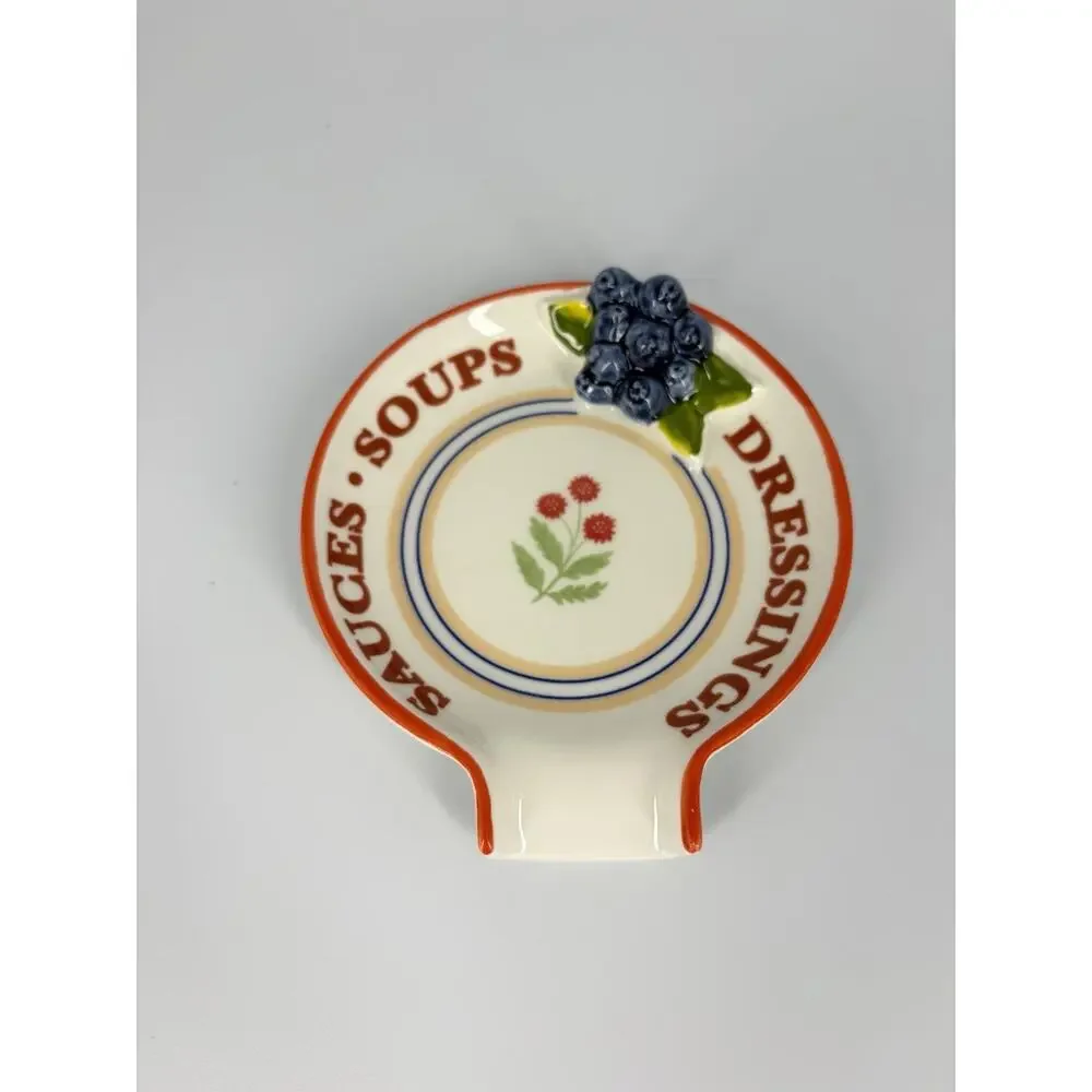 Anthropologie Lou Rota Stoneware Pie Dish Remikens Butter Dish Spoon Rest Set