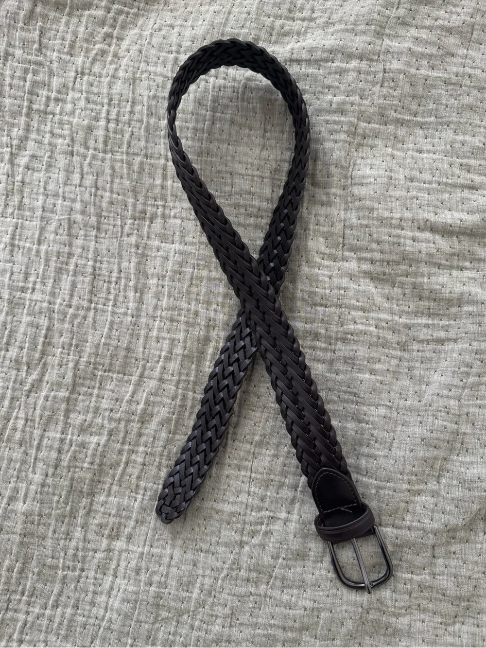 Quince Jack Italian Leather Woven Belt | Full Grain Italian Leather Size 30