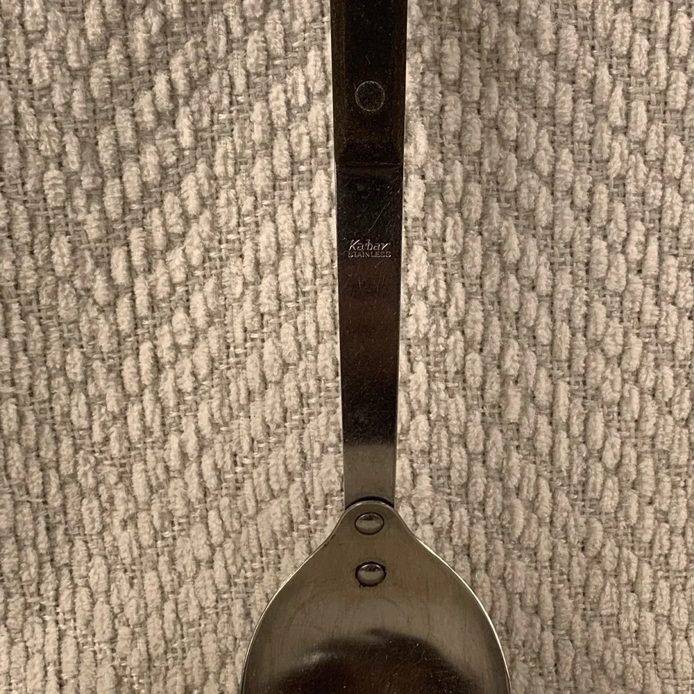 Vintage Kabar Stainless Serving Spoon‎ Metal Kitchen Cooking Utensil Farmhouse