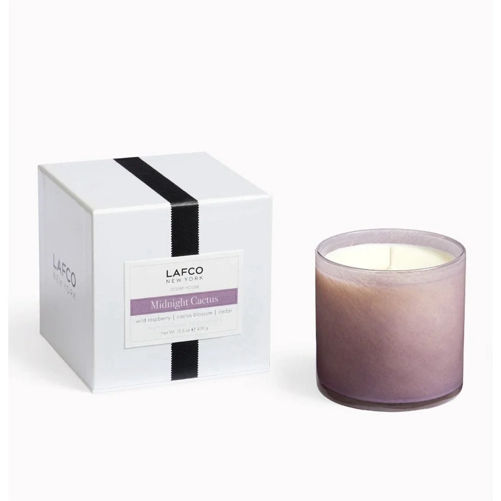 Lafco New York Midnight Cactus Soy Candle - Rasp Cactus Blossum Cedar 6.5 oz
