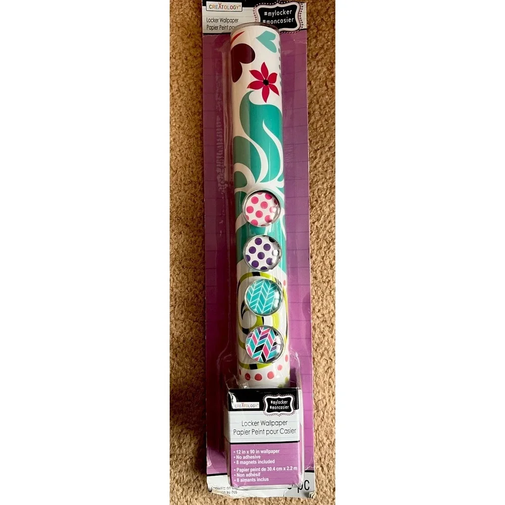 New/Sealed Creatology Locker Wallpaper 9 Piece Kit with Magnets - 12