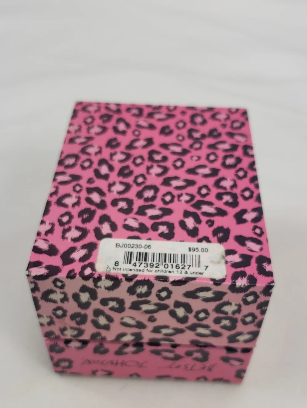 Betsey Johnson Working Rhinestone Black Leather Band Watch