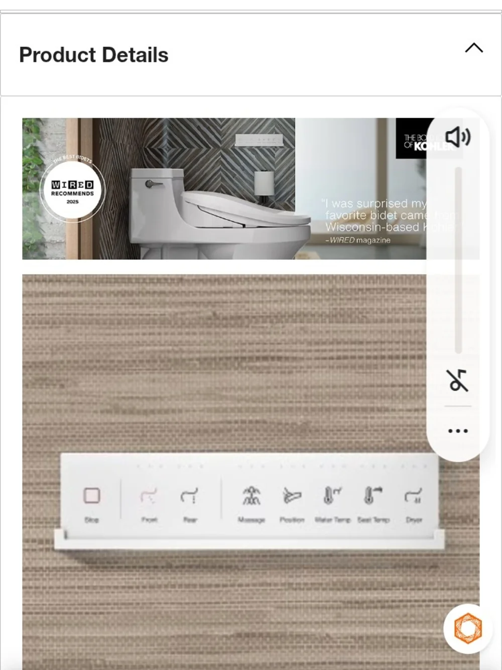 Kohler comfortable white