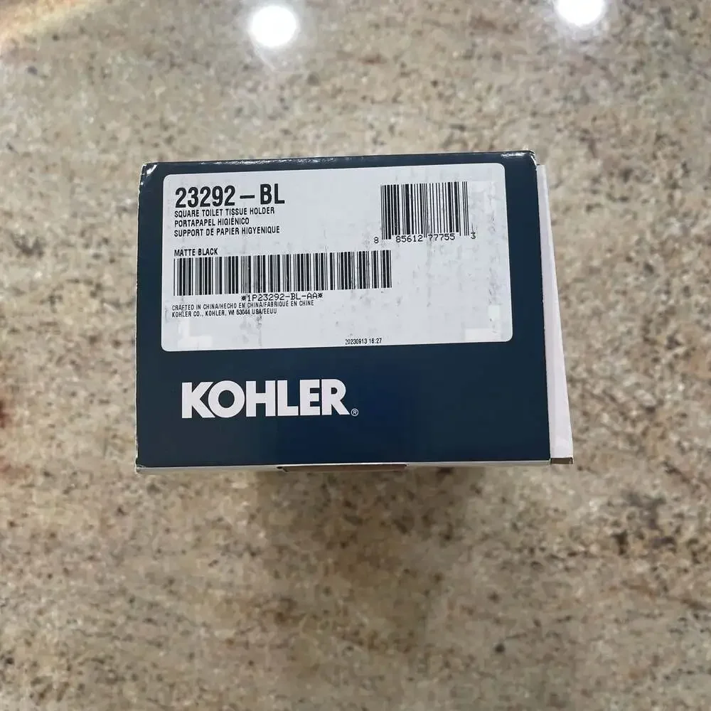 Kohler Square‎ Toilet Tissue Holder, Matte Black - Model 23292-BL