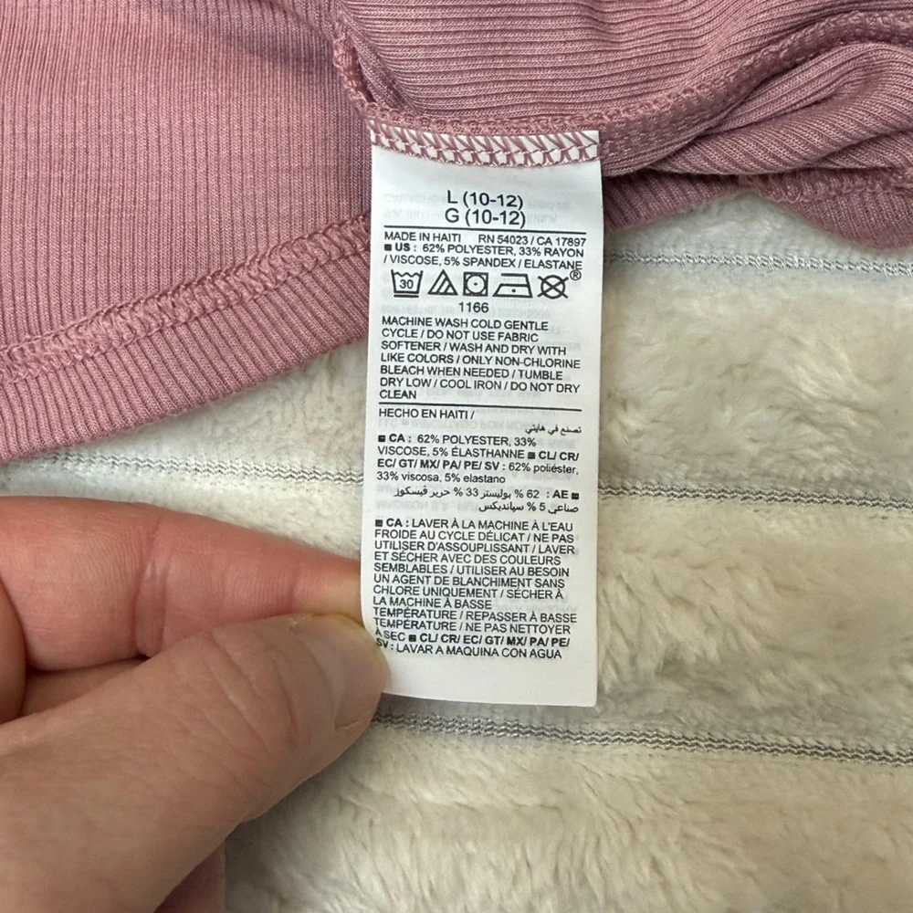 Old Navy: Set of (2) Girls UltraLite Long Sleeve Rib-Knit Tees, Size L (10-12)