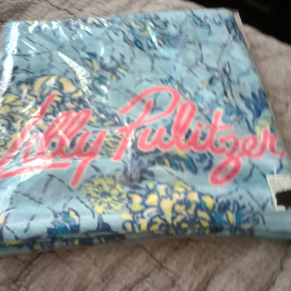 Lilly Pulitzer Blue Floral Beach Towel