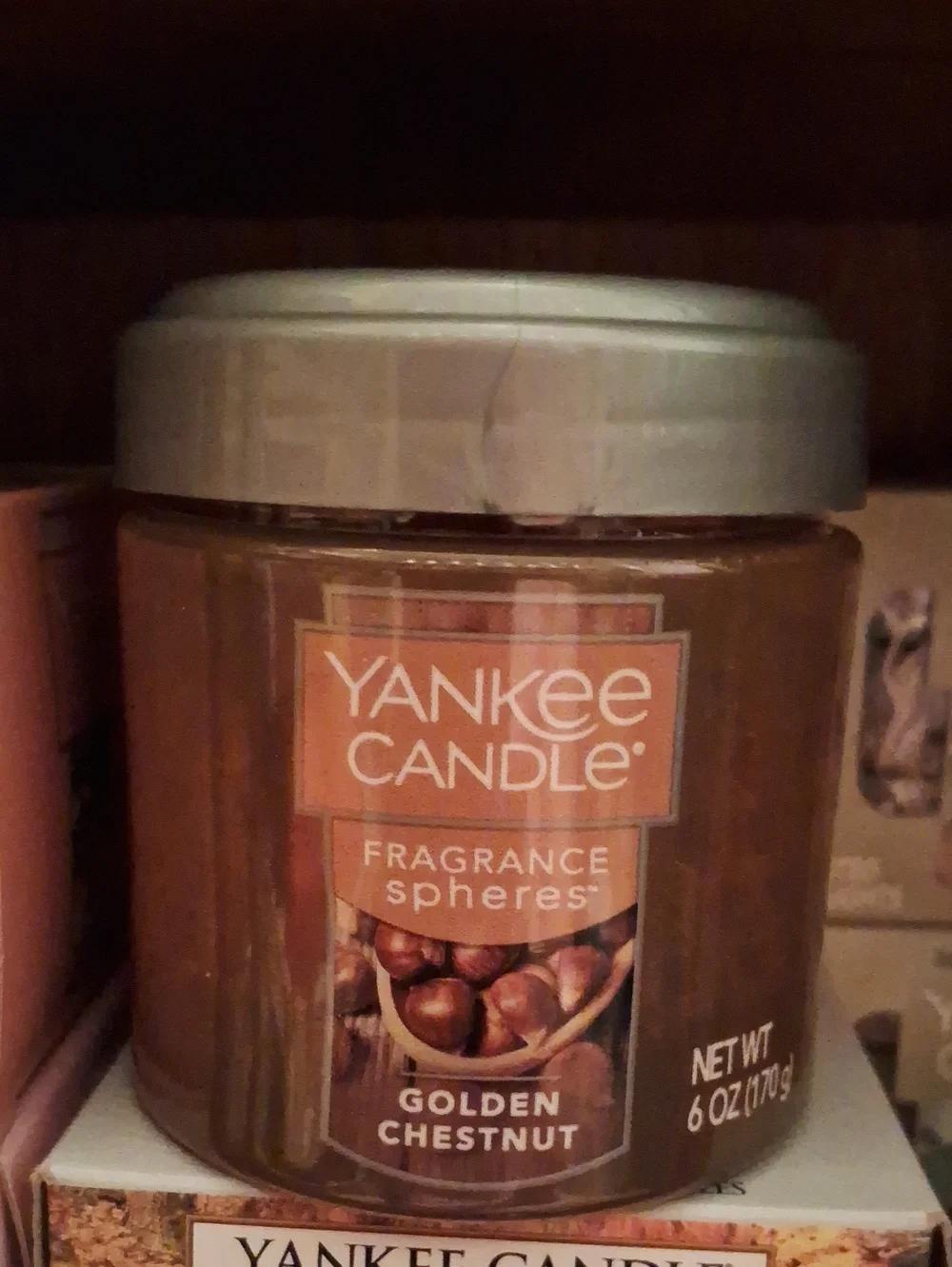 Yankee Candle Golden Chestnut Fragrance Spheres - Tan and Silver