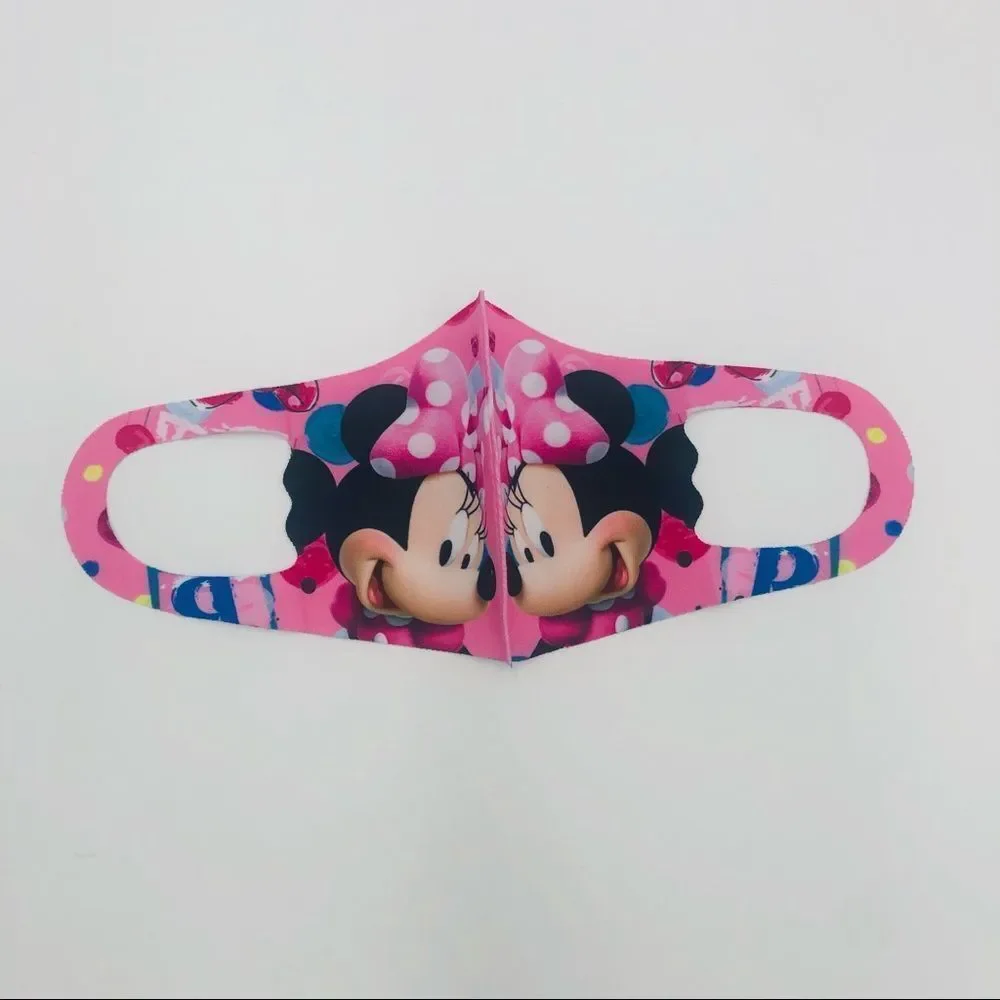 Brand New Kids Minnie Mouse Pink Reusable Face Mask Material Ice‎ Silk