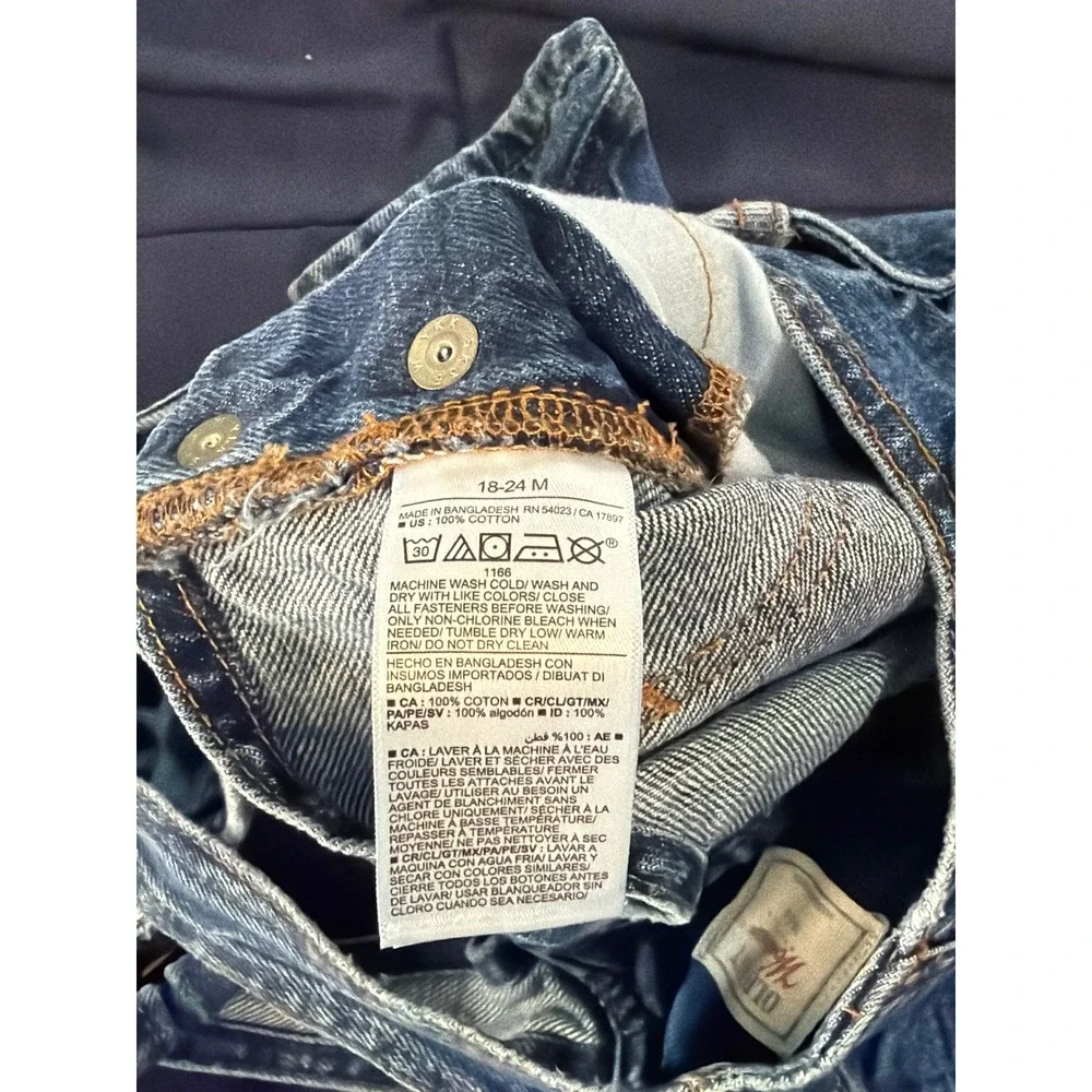 Old Navy Denim Overalls Unisex 18-24M Blue Workwear Bibs Snap Crotch