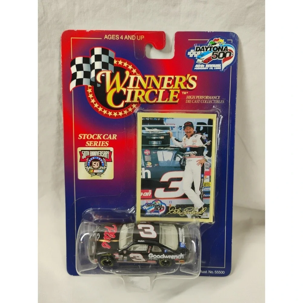 Nascar 1998 Winners Circle #3 Dale Earnhardt 50th Anniversary Diecast Car & Card