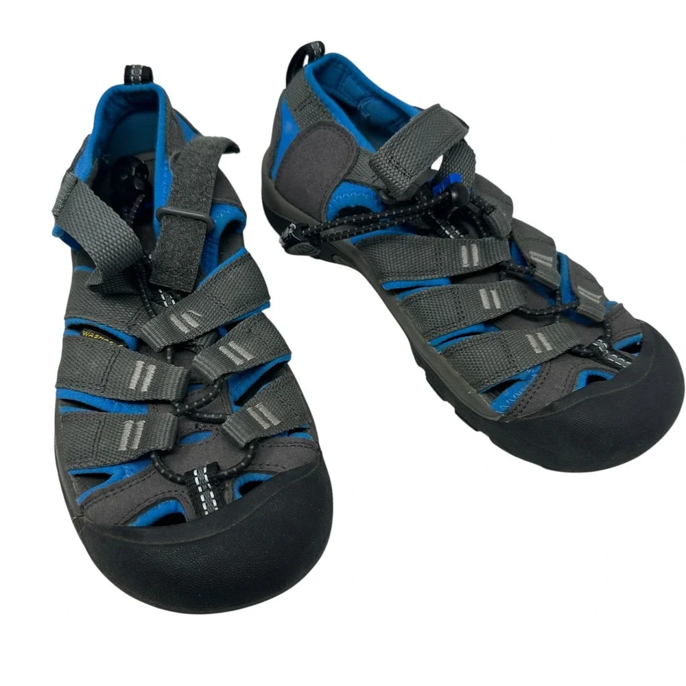 Keen Newport H2 Kids Size 2 Grey‎ Blue Waterproof Hiking Sport Sandals 1022839