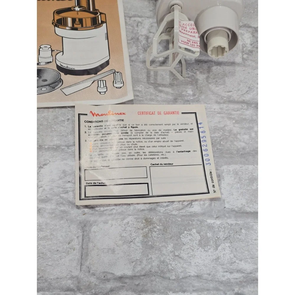 Moulinex Maxima De Luxe Food Processor Replacement Parts Lot Blades Cover Pusher