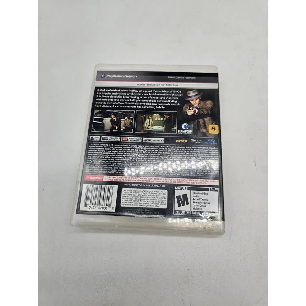 L.A. Noire  Exclusive Content (Sony Playstation 3, 2011) PS3‎ - CIB TESTED