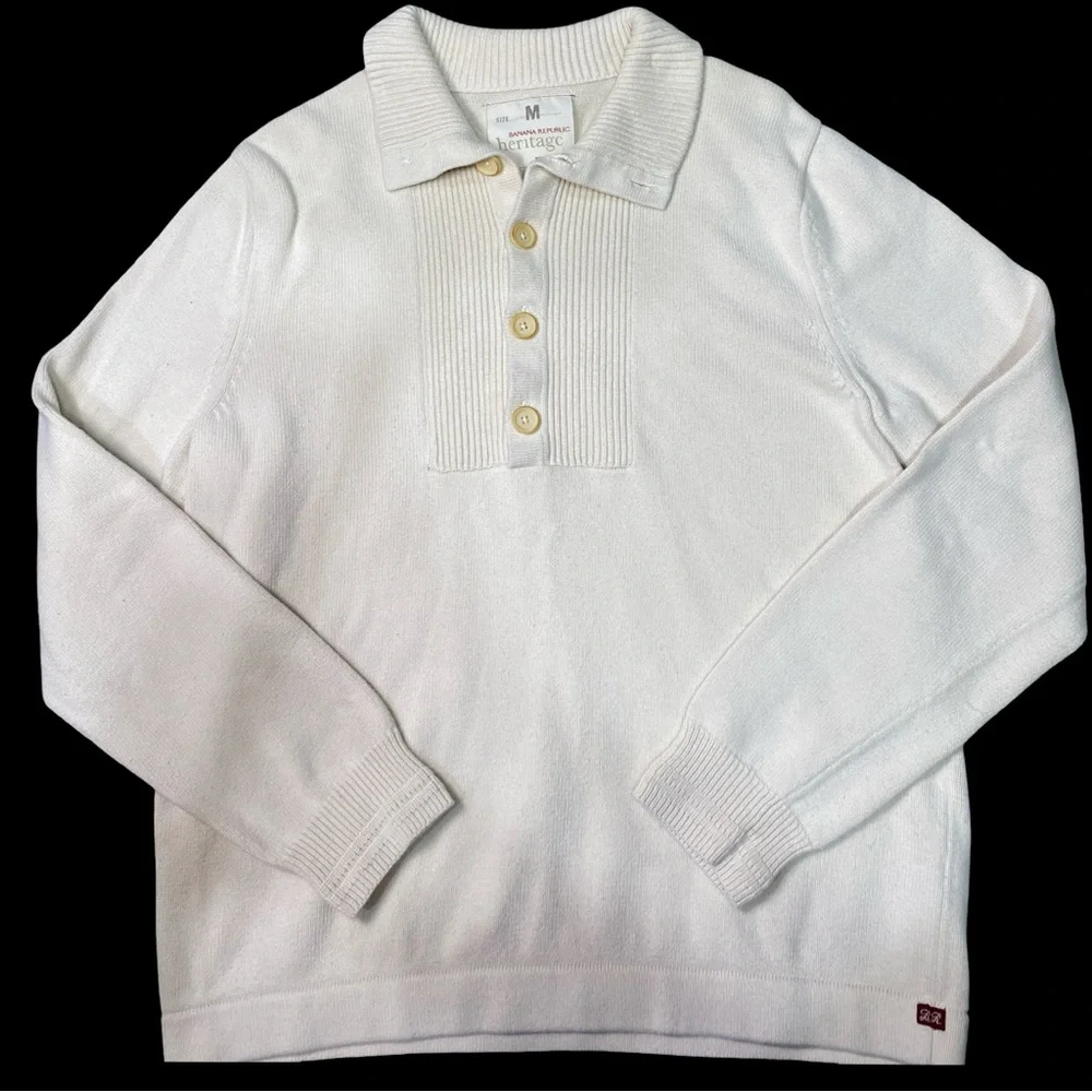 Banana Republic Heritage‎ Collection Men's Cream Sweater