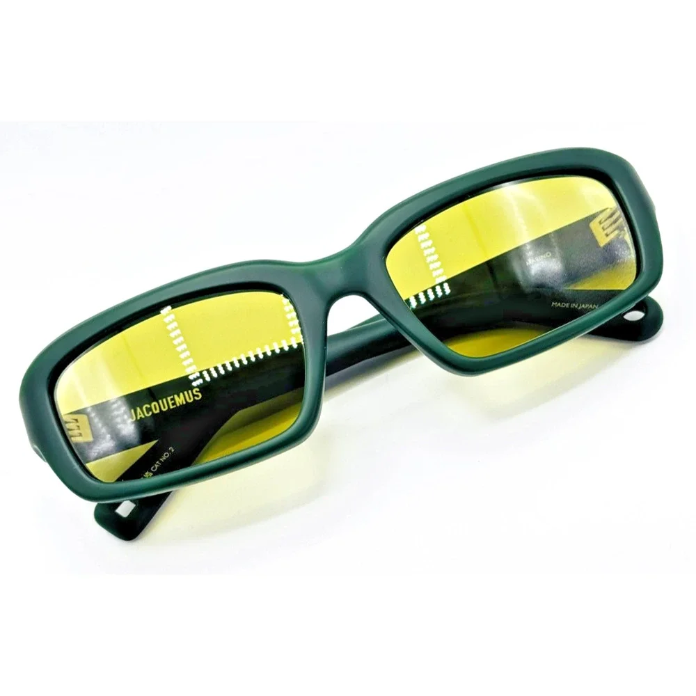 Jacquemus Sunglasses MARINO JAC64 C2 Matte Green Frame Green Lens 55-20-135 New