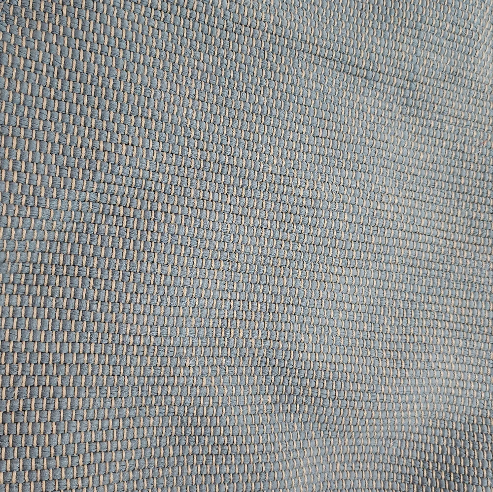 Crate And Barrel Blue And Tan Cotton Set Of 4 Placemats