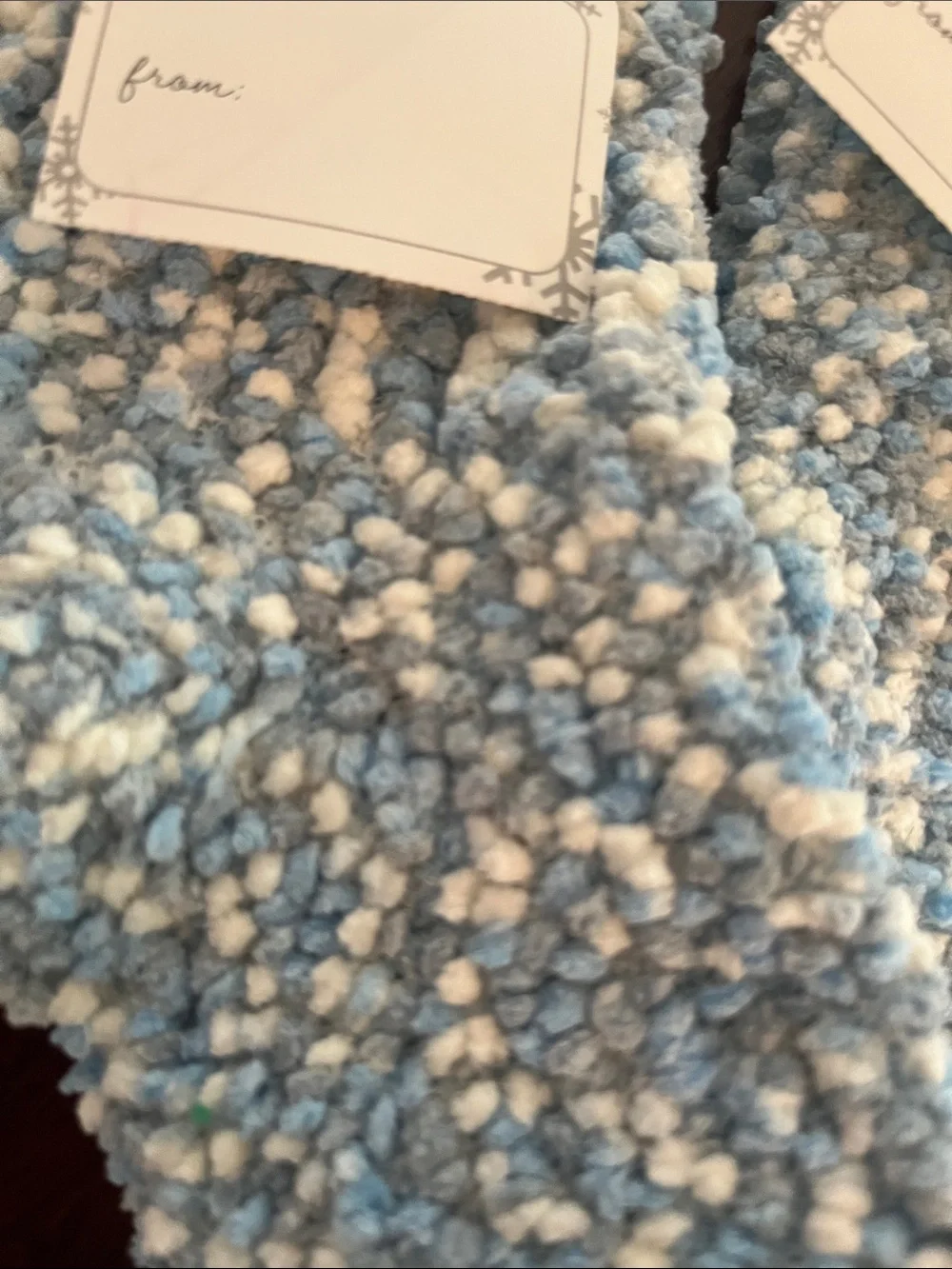 Plush Fuzzy Socks for Men - Light Blue & White