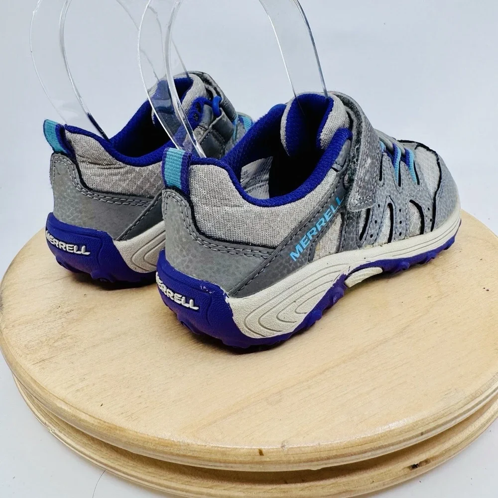 Merrell Trail Chaser Waterproof Shoes Kids 11 Gray Purple Hiking Sneakers