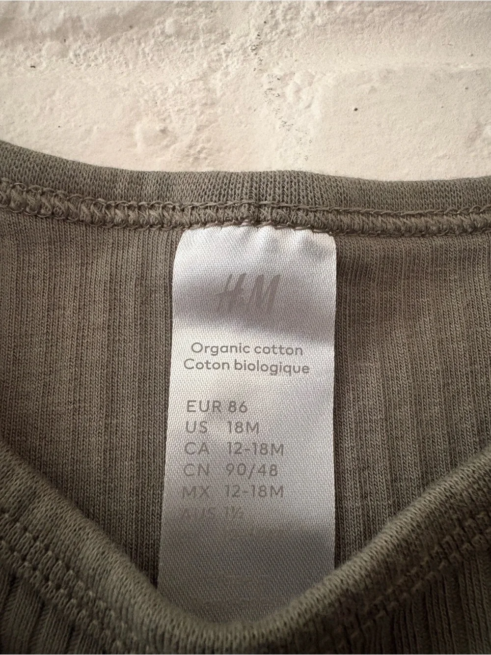 H&M Olive Green Ribbed Set - Long Sleeve Top & Pants