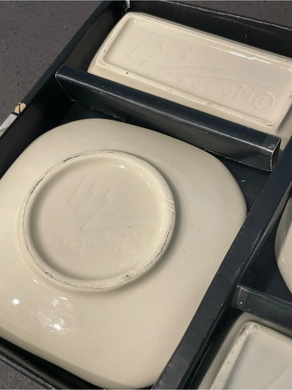 Lee Ceramics Handmade Hawaii Aloha Collection 4Piece Ceramic Dish Set Green Fern
