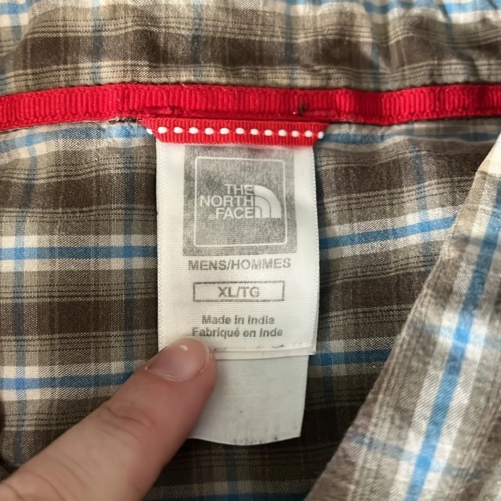 North Face Plaid Button Down Shirt Size XL