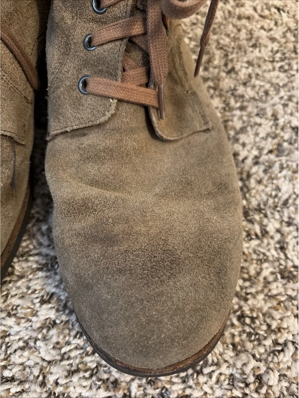 UGG MEN LEIGHTON Bomber Jacket Suede Shearling Lined Chestnut CHUKKA Boots US 13